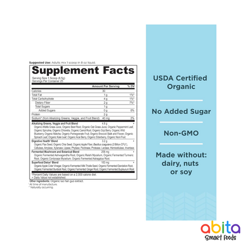Ancient Nutrition Organic Super Greens Alkalize & Detox