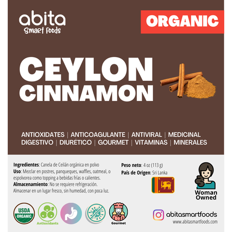 Abita Smart Foods Organic Ceylon Cinnamon