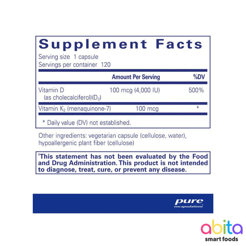 Pure Encapsulations Vitamin D3 & K2