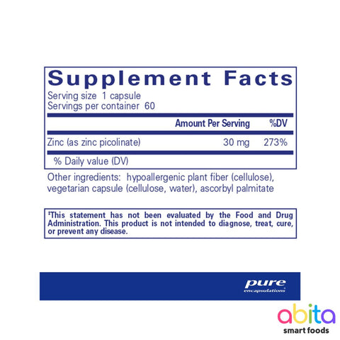 Pure Encapsulations Zinc 30