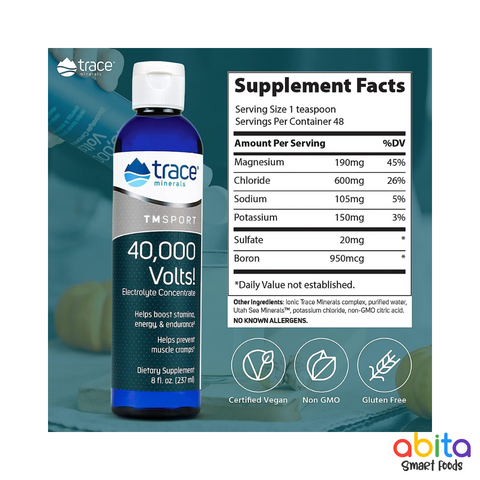 Trace Minerals Electrolyte Concentrate 40,000 Volts