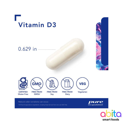 Pure Encapsulations Vitamin D3 125 mcg (5,000 IU)