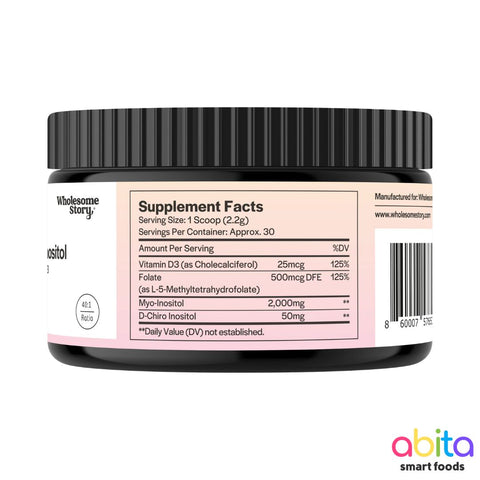 Wholesome Story Myo D'Chiro Inositol With MTHF Folate + Vitamin D3 En Polvo