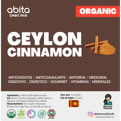 Abita Smart Foods Organic Ceylon Cinnamon
