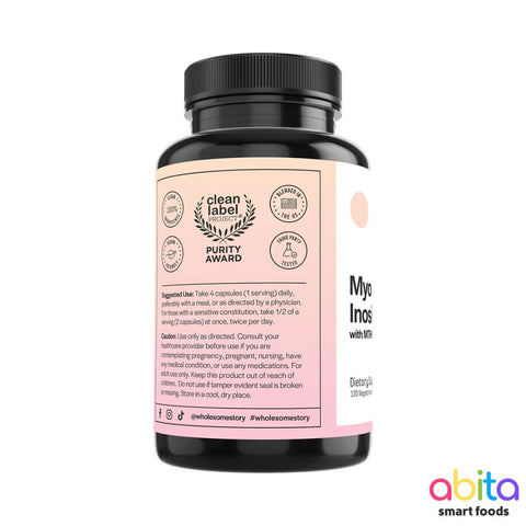 Wholesome Story Myo D'Chiro Inositol With MTHF Folate + Vitamin D3 En Cápsulas