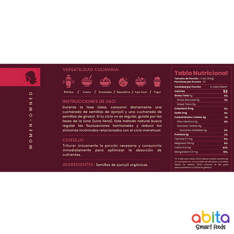ABITA Smart Foods Ciclo De Semillas Fase Lútea