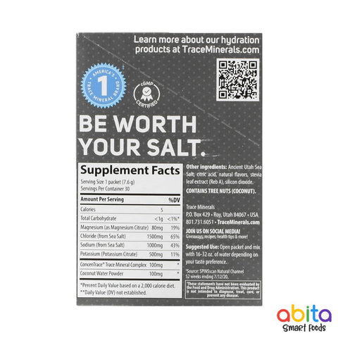 Trace Minerals Zero Lyte Electrolite Drink Mix
