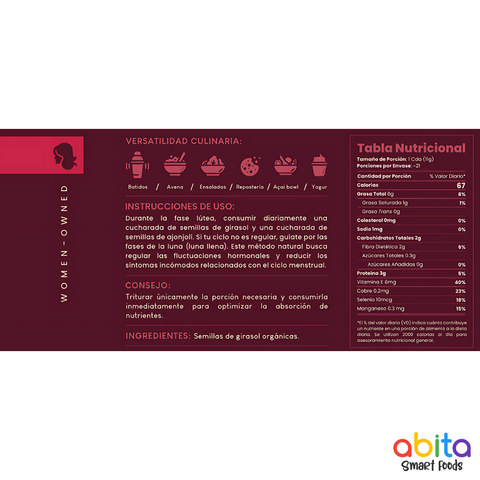 ABITA Smart Foods Ciclo De Semillas Fase Lútea