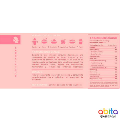 ABITA Smart Foods Ciclo De Semillas Al Estilo Audrey