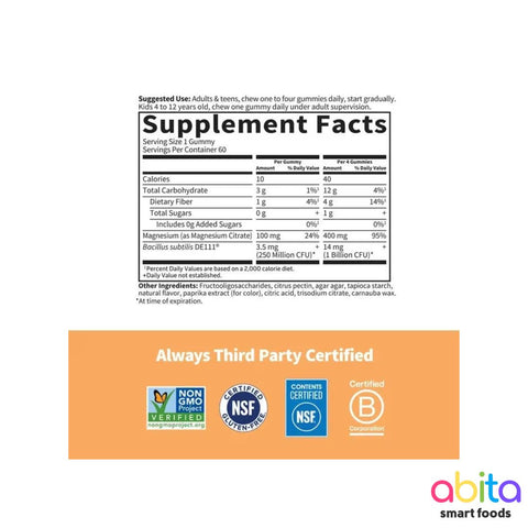 Garden Of Life Dr. Formulated Magnesium Gummies Pre & Probiotics Kids