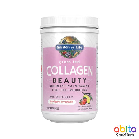 Garden of Life Grass Fed Collagen Beauty Strawberry Lemonade Powder