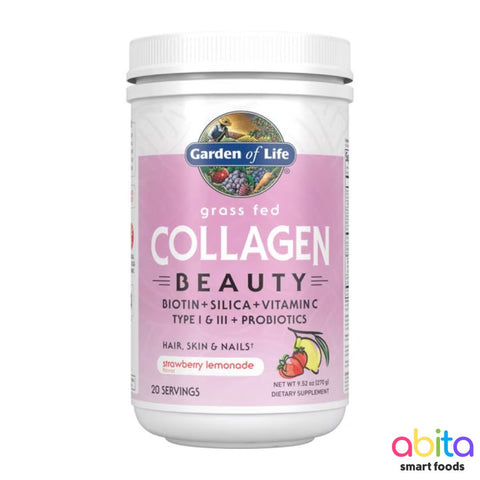 Garden of Life Grass Fed Collagen Beauty Strawberry Lemonade Powder