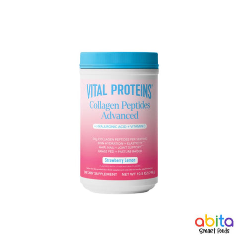 Vital Proteins Strawberry Lemon Collagen Peptides Advanced + Hyaluronic Acid + Vitamin C