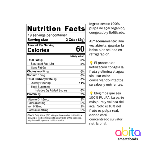 Abita Smart Foods Organic Acai Berry