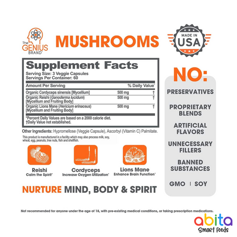 The Genius Brand Genius Mushrooms