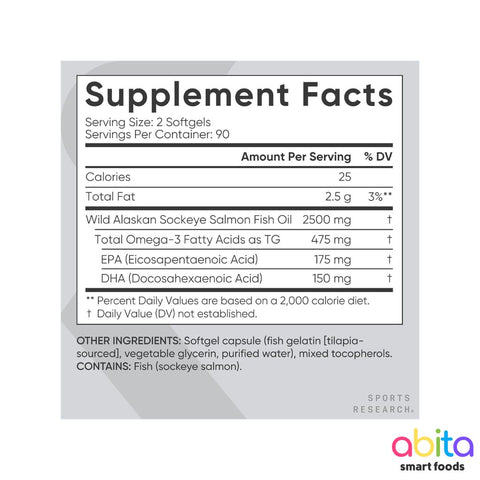 Sports Research Alaskan Omega-3 Salmon Oil