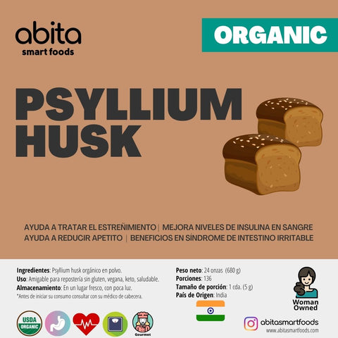 Abita Smart Foods Organic Psyllium Husk