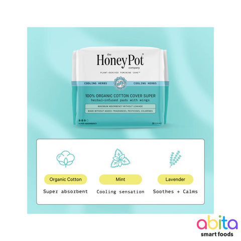 The Honey Pot Company Organic Cotton Cover Super Pads