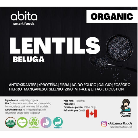 Abita Smart Foods Organics Lentils Beluga