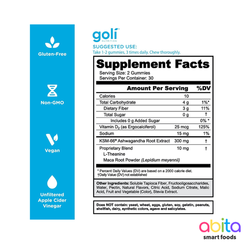 Golí Ashwagandha Gummies Zero Sugar