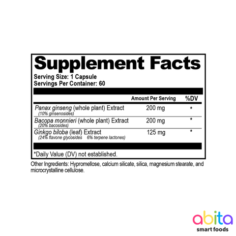 Natural Stacks Smart Ginkgo With Ginseng & Bacopa