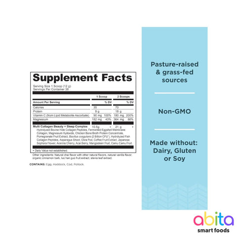 Ancient Nutrition Multi Collagen Protein Beauty + Sleep Support