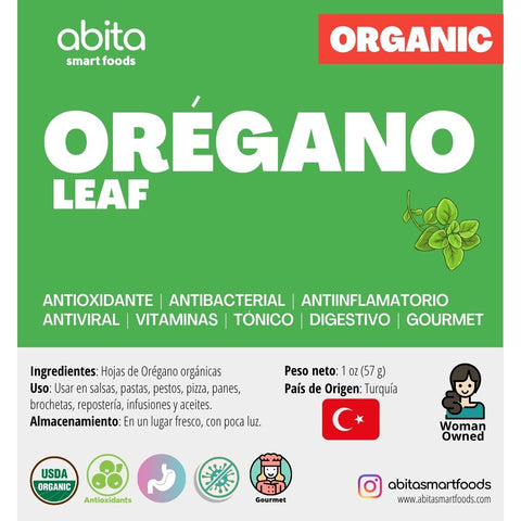 Abita Smart Foods Organic Orégano Leaf