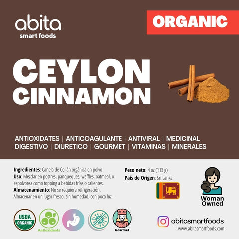 Abita Smart Foods Organic Ceylon Cinnamon
