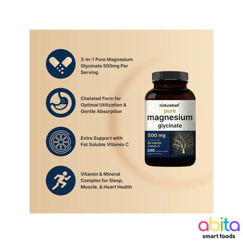 Naturebell Pure Magnesium Glycinate (Glicinato)