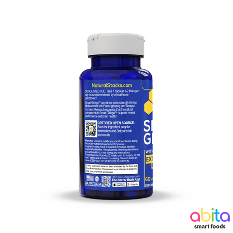 Natural Stacks Smart Ginkgo With Ginseng & Bacopa