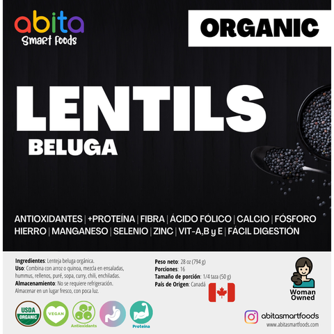 Abita Smart Foods Organics Lentils Beluga