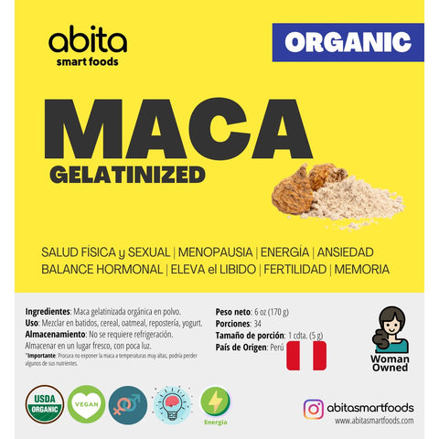 Abita Smart Foods Organic Maca Gelatinized