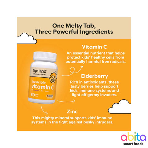 Renzo's Invincible Vitamin C With Elderberry & Zinc Kids