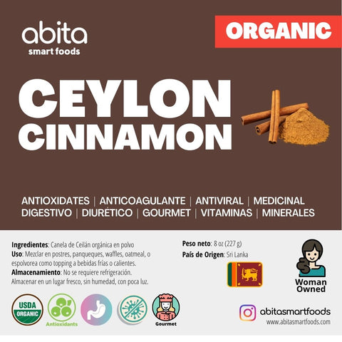 Abita Smart Foods Organic Ceylon Cinnamon