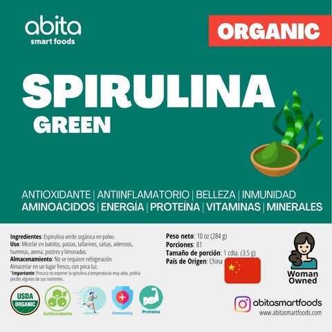 Abita Smart Foods Organic Spirulina Green