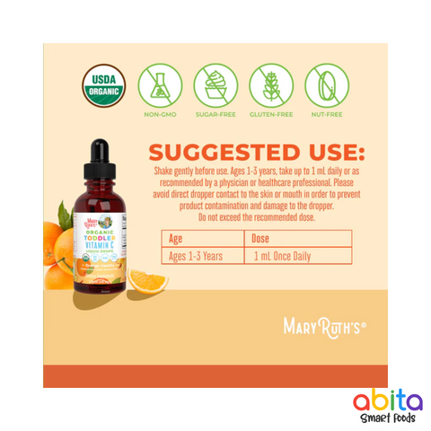 Mary Ruth's Organic Toddler Kids Vitamin C Liquid Drops