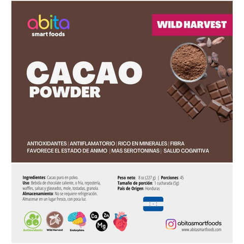 Abita Smart Foods Wild Harvest Cacao Powder