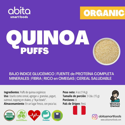 Abita Smart Foods Cereal Organic Quinoa Puffs