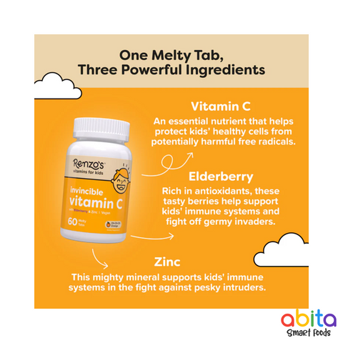 Renzo's Invincible Vitamin C With Elderberry & Zinc Kids