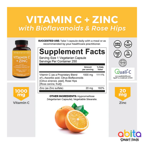 Viva Naturals Vitamin C + Zinc