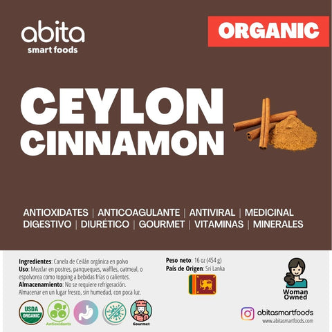 Abita Smart Foods Organic Ceylon Cinnamon