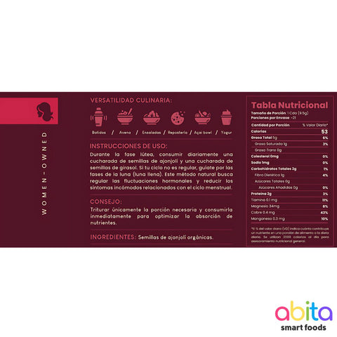 Abita Smart Foods Luteal Phase Seed Cycle