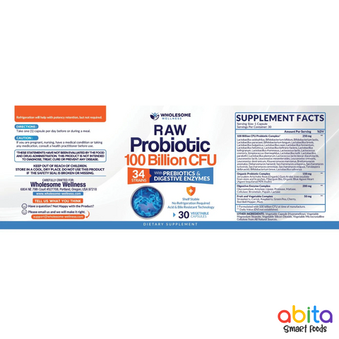 Wholesome Wellness Raw Probiotic