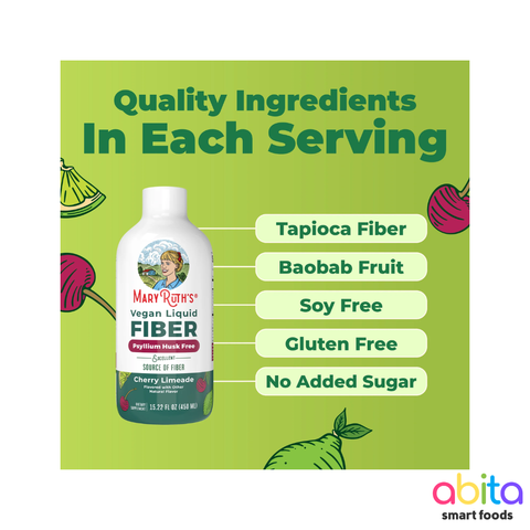 Mary Ruth's Vegan Liquid Fiber Psyllium Husk Free