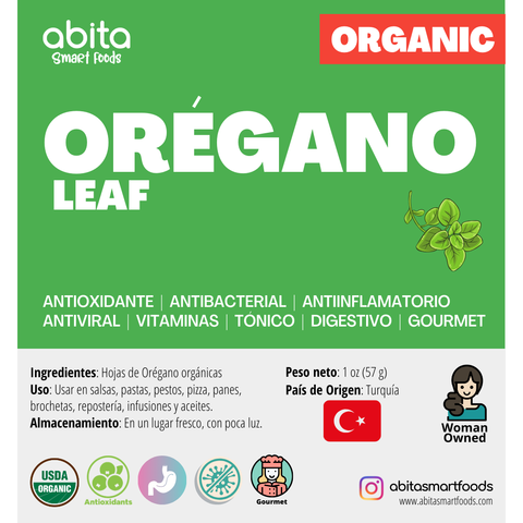 Abita Smart Foods Organic Orégano Leaf