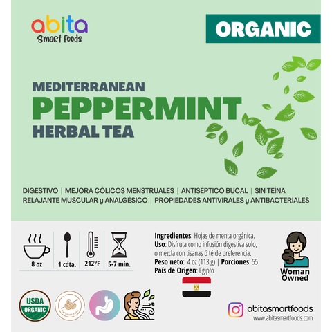 Abita Smart Foods Organic Mediterranean Peppermint (Herbal Tea)