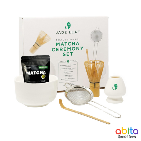 Traditional Matcha Ceremony Set Complete 5 Piece + Matcha Ceremonial
