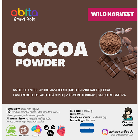 Abita Smart Foods Wild Harvest Cocoa Powder